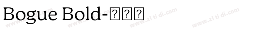 Bogue Bold字体转换